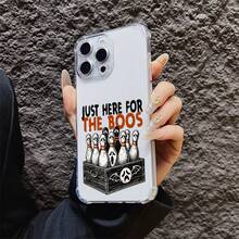 Funda de Teléfono Transparente Antigolpes con Patrón de Bolos de Horror de Halloween Creativo para iPhone 17, 16, 15, 14, 13, 12, 11, XS, XR, X, 8, 7, 6 y 6S, Modelos Pro/Max/Plus, Esquinas a Prueba de Golpes con Cobertura Completa de Protección de Cámara, Ultra Delgada - Mezcla de colores - Ver 9
