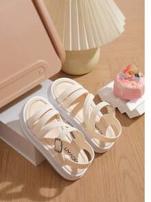 New Summer Korean Style Comfortable Girls Sandals - White - View 4