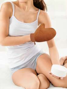 3pcs/Set Self Tanning Gloves And Back Applicator, Suitable For Face And Body Tanning Gloves, Back Applicator, Body Lotion Applicator Gloves, Quick Tanning Oil And Sunscreen Massage Care - Multicolor - View 2