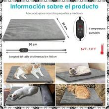 zxr Almohadilla Térmica para Mascotas Tapete Eléctrico para Calentar Mascotas para Gatos y Perros 6 Temperaturas y 4 Temporizadores Ajustables Impermeable Manta de Calentamiento para Mascotas 300*500mm89 - 300500 mm - Ver 2