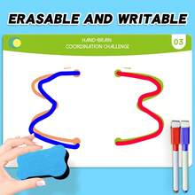 Creative Brain Development & Thinking Training For Kids, Improve Focus & Attention, Includes Random Color Chalkboard Eraser & Pen