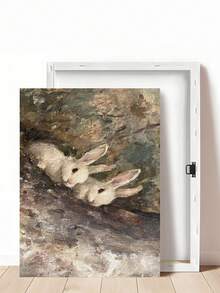 Tranh in hình Thỏ trong rừng, tranh nghệ thuật treo tường chủ đề thỏ cổ điển, trang trí nhà kiểu nông thôn cho lễ Phục sinh và mùa xuân, tranh in hình thỏ mùa xuân dịu nhẹ, tranh treo tường lễ Phục sinh, quà tặng lễ hội, trang trí phòng ngủ, trang trí phòng khách, trang trí văn phòng, trang trí nhà bếp, tranh nghệ thuật treo tường, trang trí nhà cửa, trang trí phòng, tranh canvas treo tường, áp phích, tranh treo tường có khung, khung tùy chọn - Nhiều màu - Xem 15