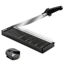 黑色圆角裁纸刀，铡刀式裁纸刀，一次可裁切 8 张纸，适用于工艺品制作、教室和办公室。 - 均碼 - 查看 1