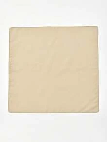 1pc Fashion Novelty Small Handkerchief Headband, Denim Print & Solid Color Bohemian Style, Suitable For All Seasons - Beige - View 3