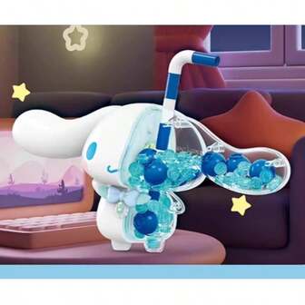  MINISO Soda Pop Bubble Blowing Toy, Blueberry Flavored, Gift For Girls