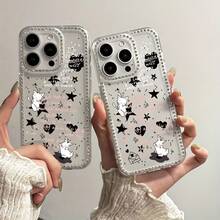 Funda para iPhone 17 Air/16e/15/14/13/12/11 Pro, Pro Max, Plus, funda suave de TPU, marco transparente con diseño de diamante, mejora la textura del teléfono, lujo discreto - transparente - Ver 4