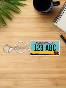 Customized Personalized USA State License Plate Replica Keyring Keychain,Customize Text,72 Styles,Personalized Acrylic Keychain USA State License Plate Replica Keyring Custom Car Accessory 50 States - Multicolor - View 35