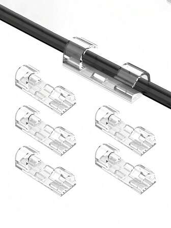 20pcs Self-Adhesive Cable Clips Finisher Wire Clamp Sticky Clear Cable Clip Management Organizer Drop Wire Holder For TV Cable Desktop Home Office