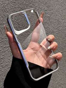 New Electroplated Matte Knife Edge Phone Case (Metal Texture, Knife Edge Design, Domestic Best-Selling) Waterproof Shockproof Anti-Fall Scratch Resistant - Silver Gray - View 3