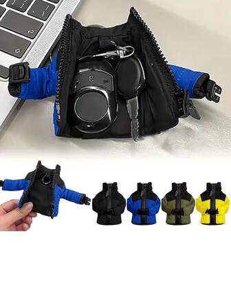 1 st mini dunhänge dekoration nyckelring multifunktionell dekoration liten klädnyckellåda bärbar dekoration hänge present, nyckelringstillbehör, liten förvaringspåse, snyggt hänge, söt nyckelring, kvalitetssömmar, lättviktskonstruktion