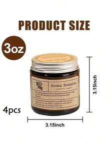 30+ Hours Burning Soy Wax Candle - Home Fragrance Candle - Brown Jar Candle - Scented Candle - Long Lasting Aroma - Made With Premium Materials - Gift Candle For Women - Brown - View 4