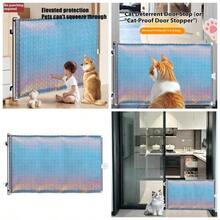 Barrera Retrctil para Perros, Extensible para Mascotas Sin Obras De Gato Y Perro - Divisor Alto para Pasillos Garaje Saln Cocina Apartamento Escalera Porche Hogar Entradas Pequeo Mediano - Atributo único - Ver 1