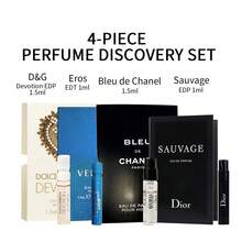 Men's Luxury Cologne Sampler (4 Vials) | Dior Sauvage EDP 1ml, Bleu De Chanel Pour Homme EDP 1.5ml,VERSACE Eros EDT 1ml, Devotion D&G EDP 1.5ml - Travel-Ready Mini Fragrances| Newbie Friendly! - Bộ nước hoa giới thiệu - Xem 10