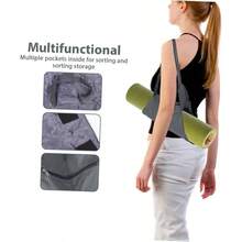 Bolsa De Almacenamiento Para Esterilla De Yoga Organizador De Yoga Clases o Hecha De Material Duradero y - Gris - Ver 10