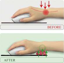 Pink Ergonomic Mouse Pad With Wrist Rest, Gaming Mousepad With Non-Slip Pain Relief PU Base, Cute Pink Strawberry Office Desk Accessories Dr Supplies,35476878 - xanh quân đội - Xem 2