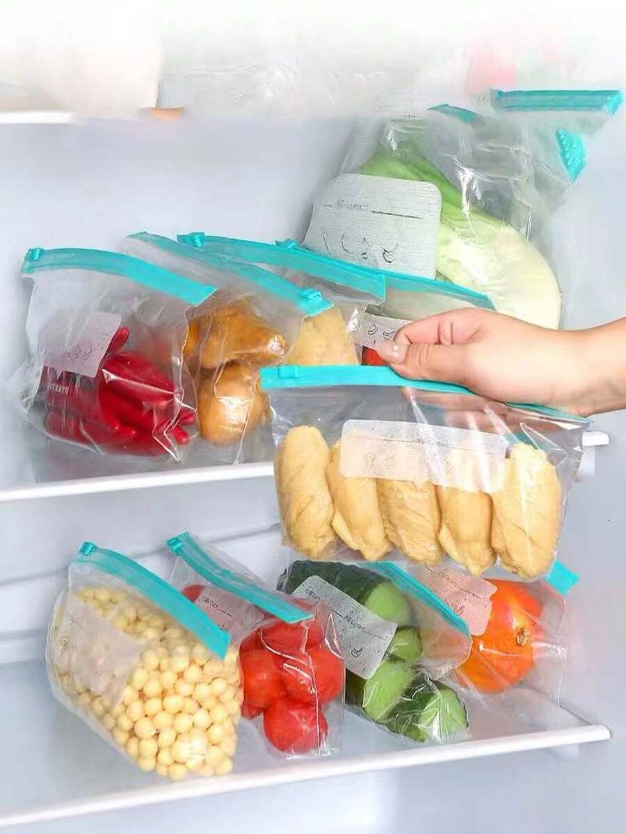 30pcs Thick Resealable Freezer Bags, Airtight Zipper Seal Bags For Refrigerator & Freezer