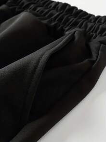 Faith Sweatpants With Drawstring, Faith Print, Casual With Pockets, Women's Clothing. - 黑色 - 查看 5