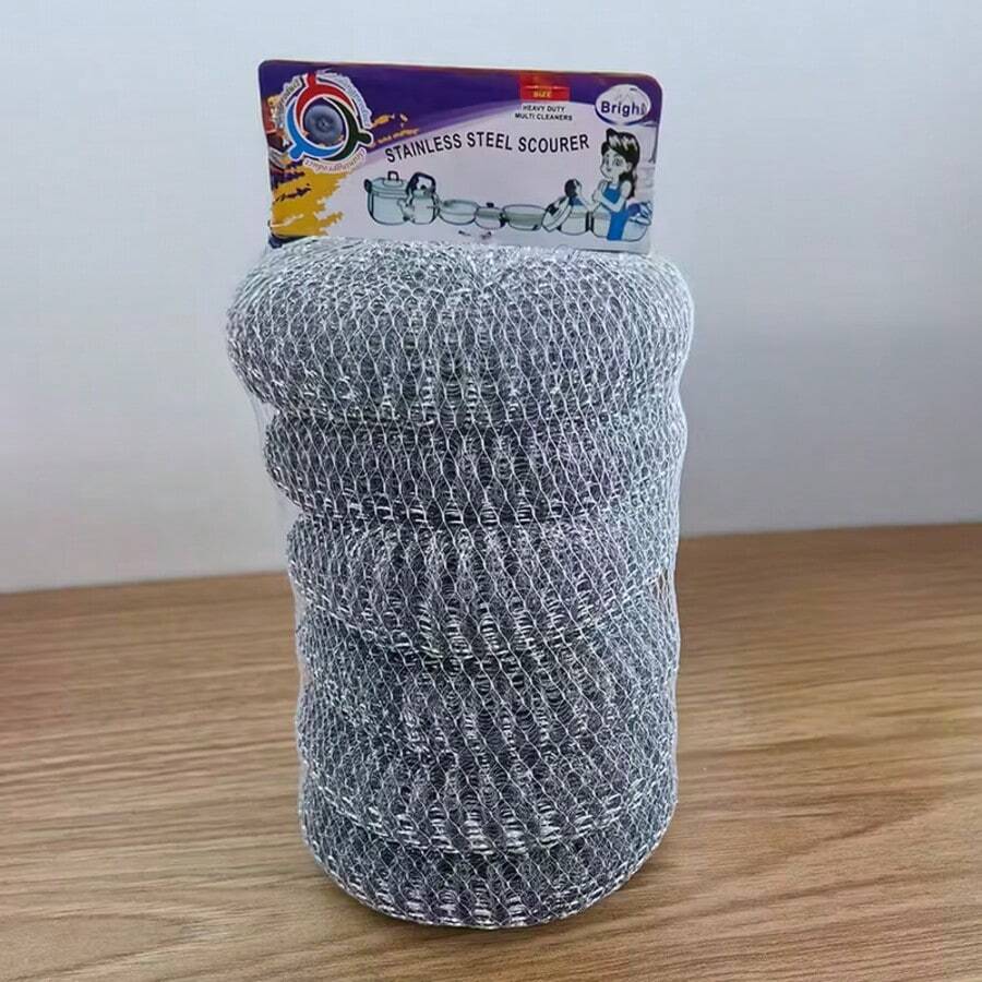 Fibra de Metal para Trastes – Limpieza Profunda de Sartenes, Ollas y Utensilios de Cocina - Plateado - Ver 1