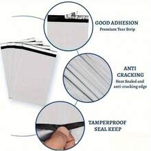 40 piezas de bolsas de envío de plástico opaco de 11*16.53 pulgadas con cinta adhesiva y cinta adhesiva resistente, 20 blancas y 20 azules, adecuadas para empaquetar regalos de vuelta a la escuela/bolsas de envío, embalaje de correo de oficina - 40 unidades - Ver 5