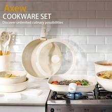23 - Piece Detachable Handle Nonstick Cookware Set U2013 Induction Oven  Stackable Kitchen Cookware With Removable Handles Easy Storage - White - View 7