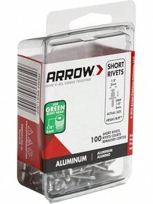 RSA1/8IP - Remaches de aluminio cortos de 1/8 pulgadas para reparación de metal, tela, piel y automóvil, paquete de - Aluminio - Ver 4