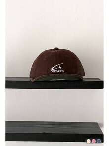 1顶软顶平沿复古男女通用可折叠帽檐撞色棒球帽，四季皆宜工装短帽檐字母刺绣按扣帽，复古滑板嬉皮风 - OSCAPS拼色棒球帽 - 查看 17