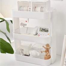 2/3层桌面收纳架，高品质节省空间设计，多功能化妆品及办公用品收纳架，宿舍及家庭梳妆台的理想之选