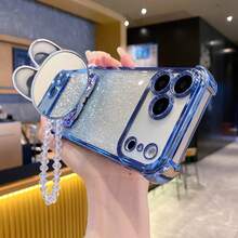 1pc Bracelet Phone Case, 4-Corner Anti-Drop/Integrated Phone Case, Compatible With Iphone 17 Pro 16Pro Max, S26/S25/S25Plus/S25Ultra, XM, HW, RM, Oppo - Blue - View 2