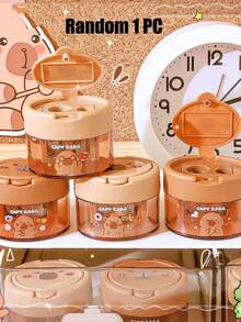 1/3PCS Capybara Fun Flip Flip Double Hole Pencil Sharpener Elementary School Cartoon Creative Mini Sharpener Pen Sharpener Pen Sharpener