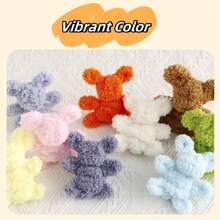 10支装混合毛绒加粗毛根，适用于娃娃和DIY玩具，柔软的雪尼尔绒条可用于缝纫和家居装饰，扭曲的铁质毛根带有毛毡胶带，适用于狗狗和兔子，聚酯纤维材质，适合14岁及以上人群。