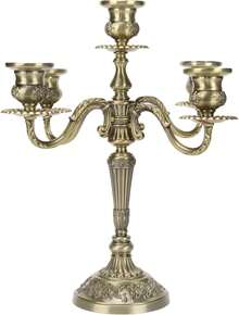 Samst Candelabro de Candelabro, Antiguo Alto 5 Brazo Candelabro Portavelas Exquisito Candelabro Portavelas para el Festival del Banquete de Boda en Casa - 1 - Ver 11