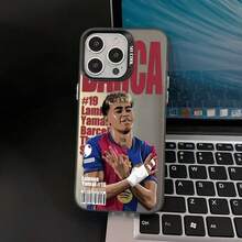 Funda para iPhone 16, 15, 14, 13, 12, 11 Pro Max, X, XR, XS Max, 8, 7 Plus - Estrella del Fútbol Y-Yamal 19 con Cubierta Trasera Mate Antigolpes, Funda Antigolpes,Funda para Smartphone,Funda de Teléfono Elegante,Diseño Elegante,Material Duradero,Estuche de alta calidad,Accesorio Móvil,Funda Protectora,Amantes de los Gadgets,Entusiastas del Deporte funda de fútbol para iPhone con estrella Y Yamal 19, phone case deportiva mate anticaídas, ideal como regalo de navidad y Christmas para fanáticos del fútbol, niños, adolescentes y adultos, carcasa elegante para ver partidos, entrenar, ir a la escuela y usar a diario, accesorio perfecto para días de partido y temporada festiva - Color 1 - Ver 4