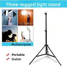 PRO 110/160/210cm 重型弹簧式摄影棚灯架，带 1/4” 螺丝和 5/8 螺柱，适用于视频照明、人像和摄影（1 件装） - 黑色 - 查看 6