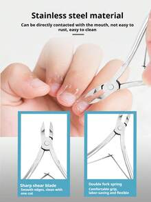 Dead Skin Pliers Set, Dead Skin Cutting And Pushing Set, 4-Piece Nail Clipper Set, Nail Polishing Tool, 4-Piece Hand Care Set, Dead Skin Removal Set, Glass Polishing Strip