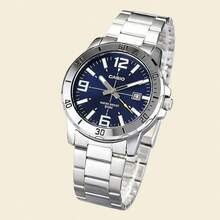 Casio MTP-VD01D-2B Men's Stainless Steel Strap Analog Quartz Watch, Casual Wear Accessory, Gift For Men