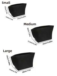 Le Pliage 毛毡内衬袋，多口袋毛毡袋，旅行便携内衬袋，带拉链，适合存放学习用品 - 黑色 - 查看 7