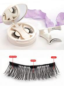 1 Paar magnetische Quantum Wimpernverlängerung, weich & natürlich gekräuselt, einfach anzulegen