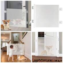 Barrera para Perros - Retrctil para Perros Sin Taladros Pantalla Ajustable para Mascotas  Infantil Barrera Ancha para Bebs Nios Escaleras Pasillos Interior Exterior - Blanco + CH - Ver 1