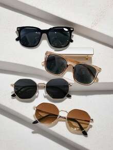 时尚多功能眼镜，时尚独特的欧式金属眼镜，复古精致的大框眼镜。 - 彩色 - 查看 2