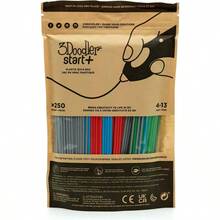 R-3Doodler Start+ 3D Pen Plastic Refill Bag - Mix 2 Primary Pow - Rojoazulverdegrisnegro - Ver 2