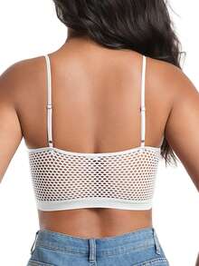 2件装无缝镂空可调节肩带无钢圈舒适透气女士文胸 - 彩色 - 查看 4