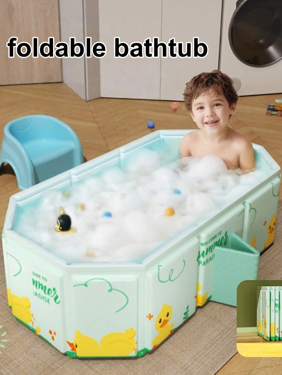 Banheira dobrável para bebês, 1 peça, para sentar e reclinar, banheira espessa para recém-nascidos, tudo em um, extra grande e longa - Multicolorido - Ver 1