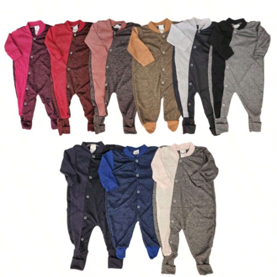 Set Of 3 Polyester Jumpsuits With Footed Cloaks And Buttons - chico - Ver 1