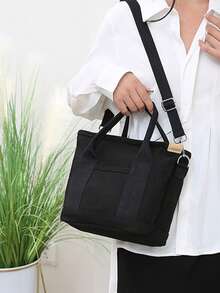 Diaper Bag, Multifunctional Mommy Bag With Multiple Pockets And Compartments, Foldable Handbag And Shoulder Bag - Black - View 7