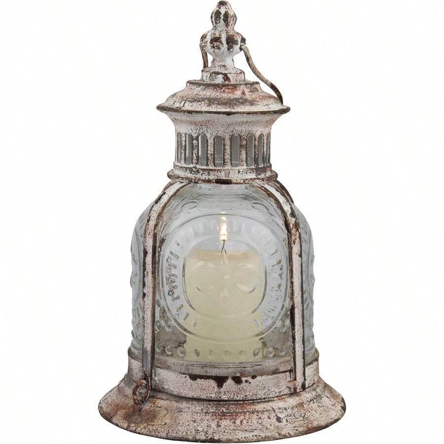 ml Stonebriar Linterna votiva de Metal Blanco Antiguo con Mango10101 - Blancodesgastado - Ver 1