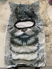 Całoroczna ochronna maska na twarz ze wzorem zwierzęcym, wiatroszczelna maska narciarska z nadrukiem cyfrowym 3D do aktywności na świeżym powietrzu