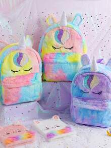 Cute Unicorn Children's Backpack, Suitable For Little Girls, Kindergarten And Elementary School Students. Also Includes A Crossbody Bag. Perfect For Back-To-School, Carrying School Supplies, And A Great Valentine's Day Gift For Girls. - Multicolor - View 6