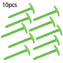 10个装户外尼龙防风帐篷地钉 - 适用于遮阳篷帐篷、螺旋帐篷钉、户外塑料帐篷钉、露营工具 - PA（聚酰胺）材质 - 彩色 - 查看 9