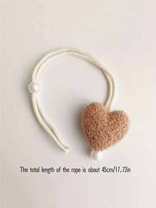 2个/1个 3D毛绒爱心仿珍珠窗帘绑带，房间装饰蚊帐绳收纳带，门帘咖啡帘遮阳绳绑带，客厅窗帘绑带，卧室窗帘绑带 - 彩色 - 查看 6