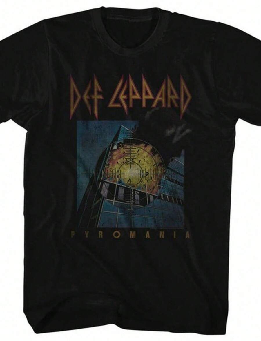 Faded Pyromania Black Adult Classic T-Shirt - Black - View 1